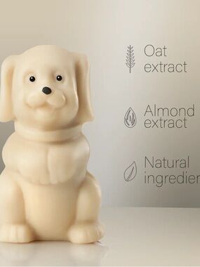 Cream-Colored Oat & Almond Kids Shampoo Bar - Gentle Bath Soap